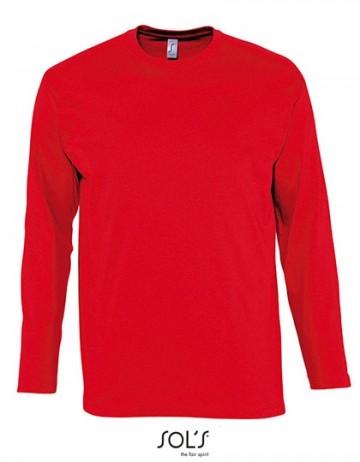 11420 Sol's Monarch heren T-shirt met L/M rood