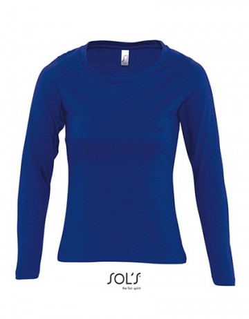 11425 Sol's Majestic dames T-shirt met LM ultramarineblauw