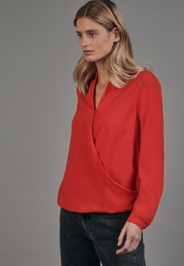 122645 Seidensticker Ladies Crepe Wrap Around Blouse