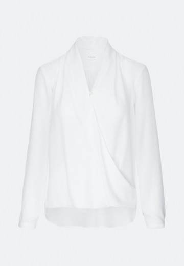 122645 Seidensticker Ladies Crepe Wrap Around Blouse  wit