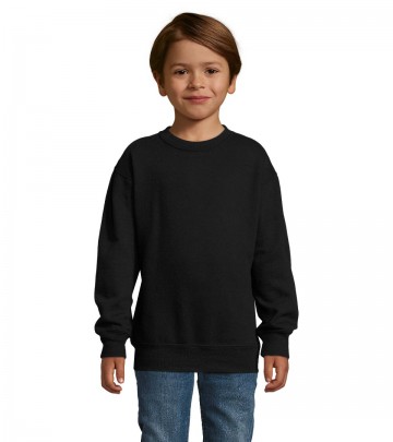 13249Sol's New Supreme sweater Kids  zwart