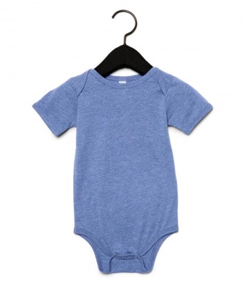 B+C Baby Tri-Blend romper 134B blauw tri blend