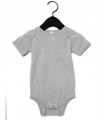 B+C Baby Tri-Blend romper 134B donkergrijs tri blend