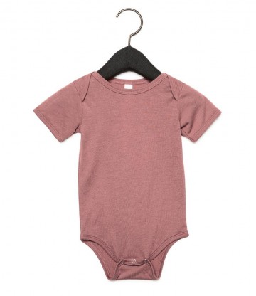 B+C Baby Tri-Blend romper 134B mauve tri blend