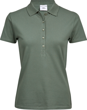 TJ145 Tee Jays Luxury Stretch polo dames leafgreen front