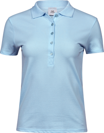 TJ145 Tee Jays Luxury Stretch polo dames lightbluef ront