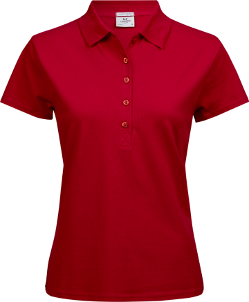 TJ145 Tee Jays Luxury Stretch polo dames red ront