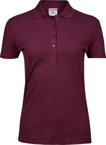 TJ145 Tee Jays Luxury Stretch polo dames wine front