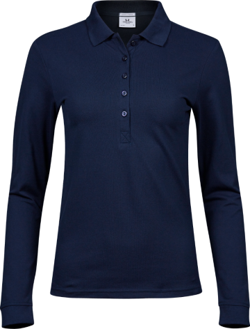 TJ146 Tee Jays Luxury Stretch polo LM dames marineblauw