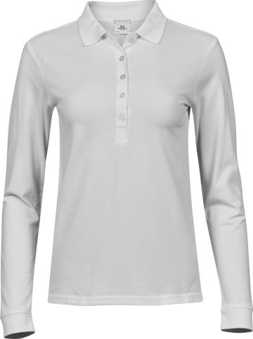 TJ146 Tee Jays Luxury Stretch polo LM dames wit