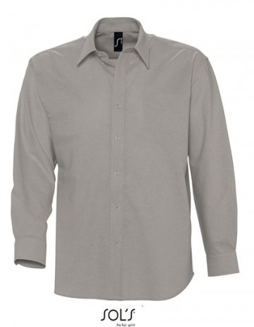 16000 Sol's Boston heren Shirt Oxford zilver