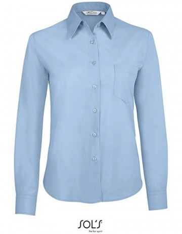 16060 Sol's Executive dames Poplin shirt hemelsblauw