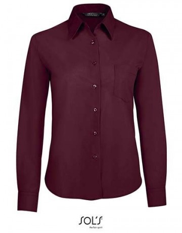 16060 Sol's Executive dames Poplin shirt medium bourgondy
