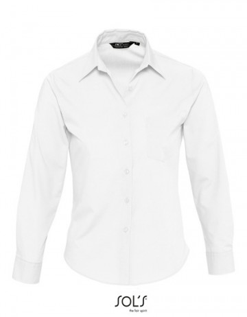 16060 Sol's Executive dames Poplin shirt wit