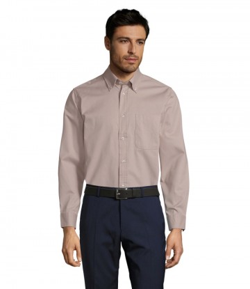 16090 Sol's Bel-Air heren Twill Shirt beige