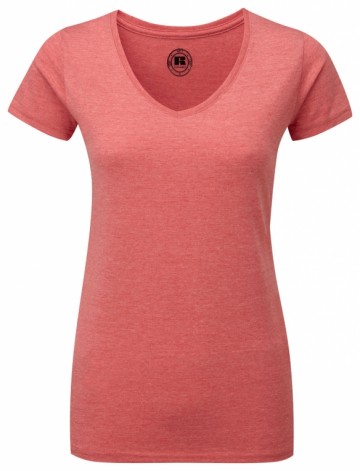 Russell Ladies HD Tee met V-hals