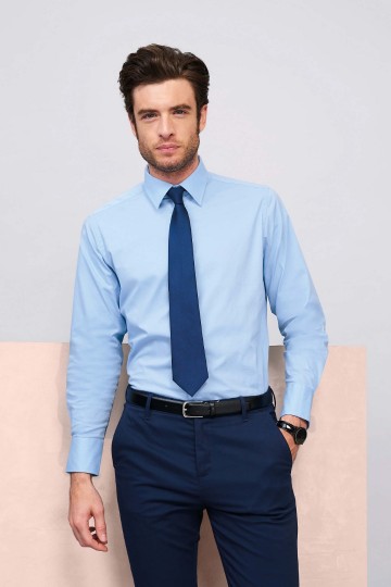 17000 Sol's Brighton heren Poplin Shirt hemelsblauw