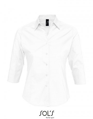 17010 Sol's Effect dames shirt met 3/4 mouw wit