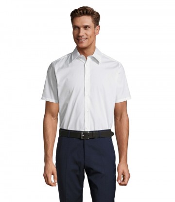 17030 Sol's Broadway stretch shirt S/S wit