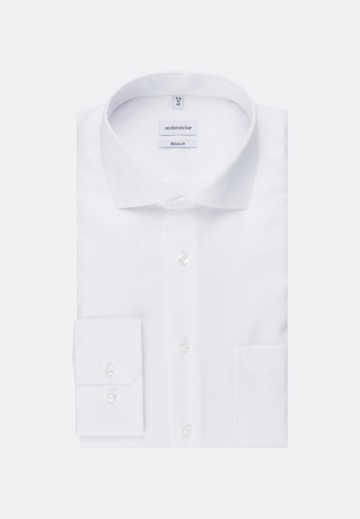 195007 Seidensticker Men's Twill Shirt Regular Fit LS wit