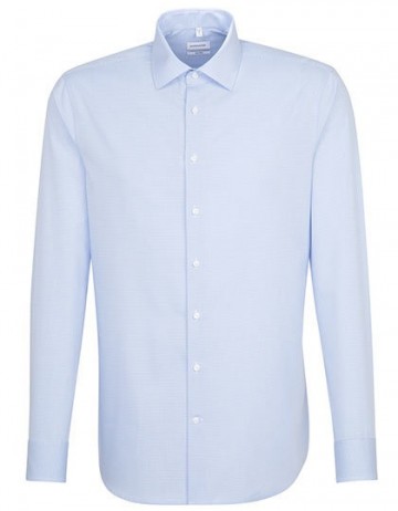 246670 Seidensticker Men's Shirt Shaped Fit Check/Stripes LS lichtblauw stripes