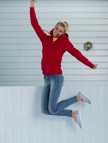 Russell  Authentieke sweater met kap en rits