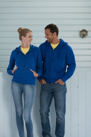 Russell Authentieke sweater met kap en rits