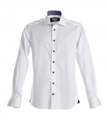 Red Bow 20 - regular wit/marineblauw