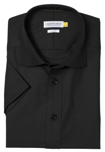 JHF Yellow Bow short sleeve men slim fit zwart