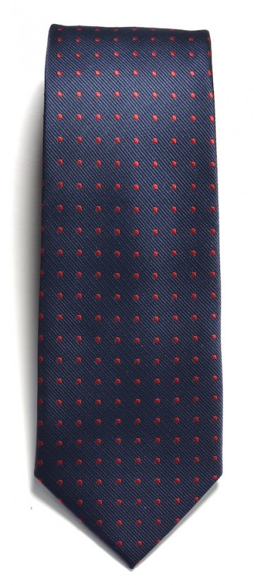 JHF Tie dotted marineblauw / rood