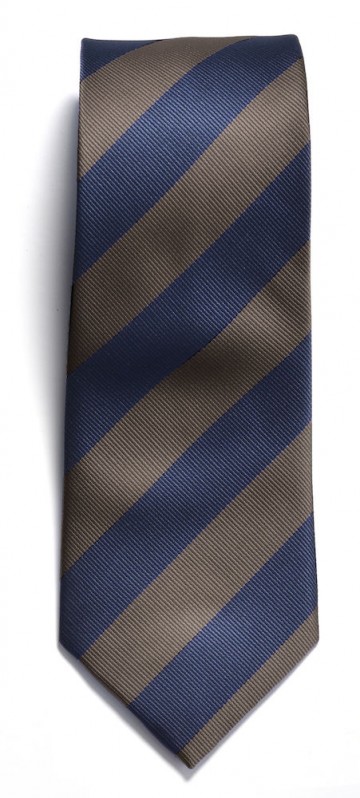 JHF Tie Striped Marineblauw / Bruin