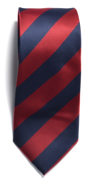 JHF Tie Striped Marineblauw / Rood