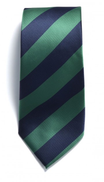 JHF Tie Striped Marineblauw / Groen