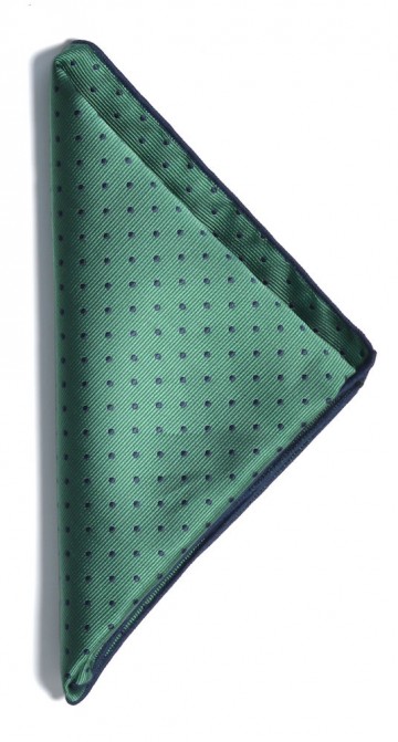 JHF Pocket Square Green / Marineblauw