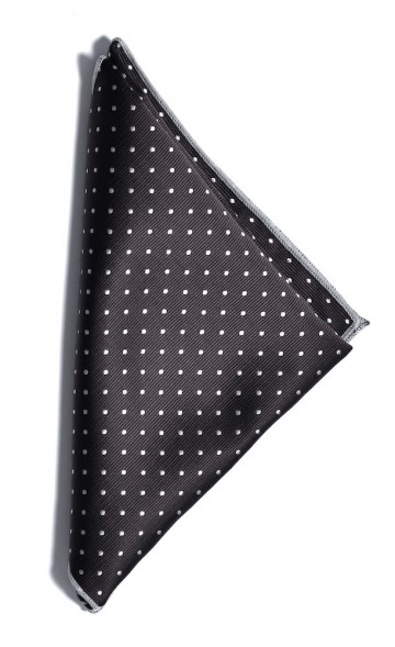 JHF Pocket Square Zwart / Wit