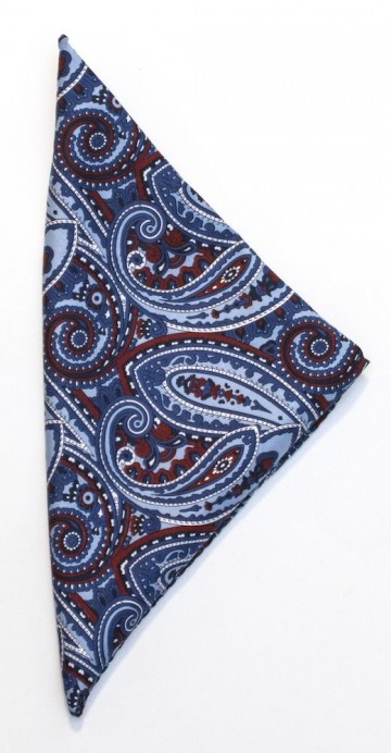 JHF The Paisley handkerchief blauw