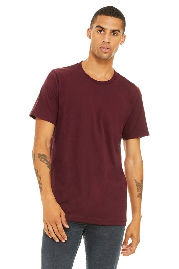 3001 B+C Unisex Crew Neck T-shirt maroon kastanjebruin