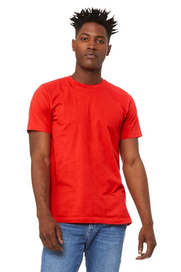 3001 B+C Unisex Crew Neck T-shirt poppy