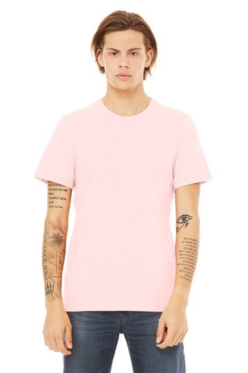 3001 B+C Unisex Crew Neck T-shirt zacht rose