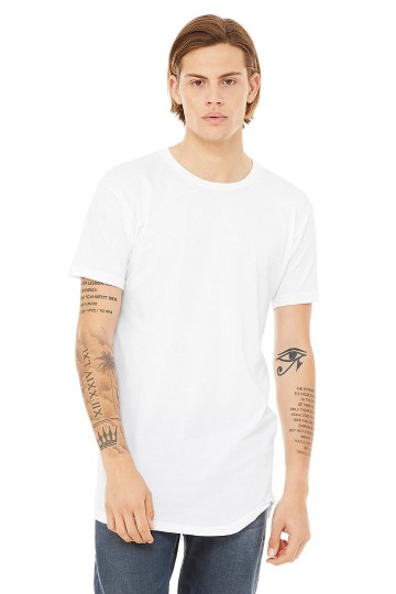 3006 B+C Long Body Urban T-shirt wit