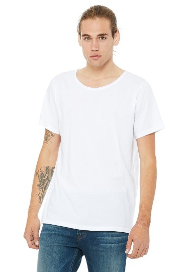3014 B+C Canvas Unisex Raw Neck T-shirt wit