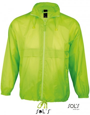 32000 Sol's Surf  Windjack neon limoengroen