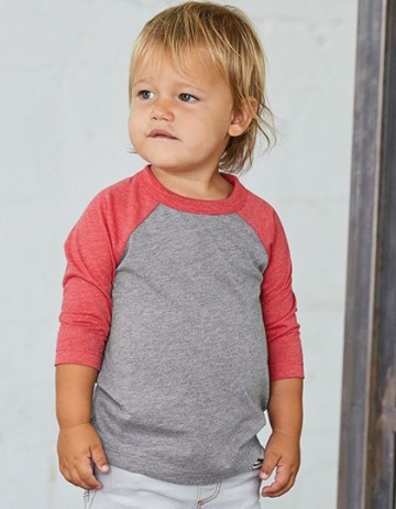 B+C Kids Canvas Toddler Baseball T-shirt 3/4 mouw 3200T