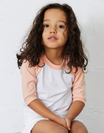 B+C Kids Canvas Toddler Baseball T-shirt 3/4 mouw 3200T