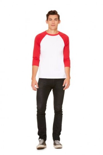 B+C T-shirt Baseball met 3/4 mouwen