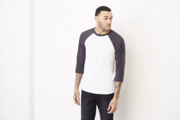 B+C T-shirt Baseball met 3/4 mouwen
