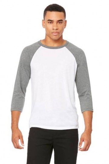 B+C T-shirt Baseball met 3/4 mouwen