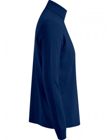 3407 Promodoro T-shirt met col marineblauw zij