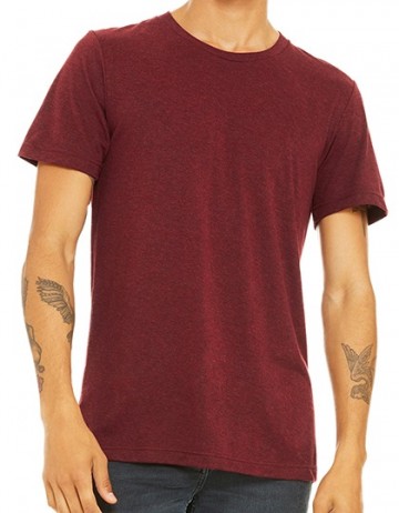 3413 B+C Canvas Unisex Triblend T-shirt cardinal