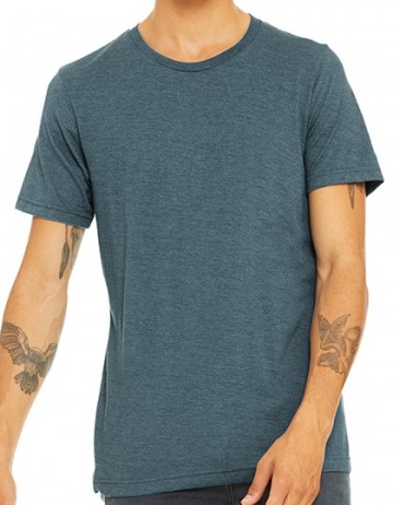 3413 B+C Canvas Unisex Triblend T-shirt steelblue